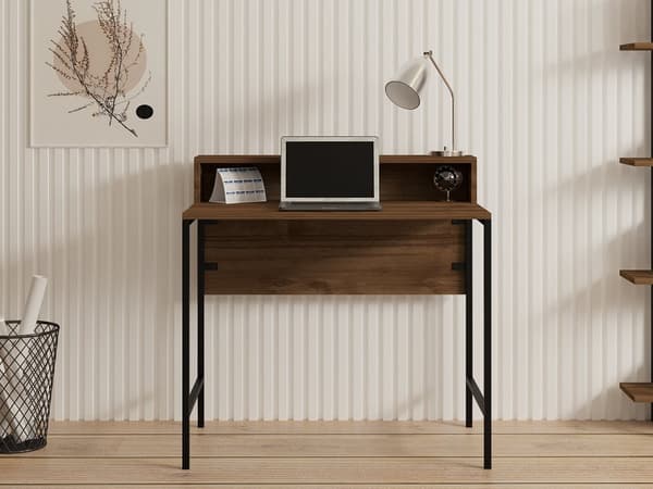 Study Desk Uso - Valnød, Sort