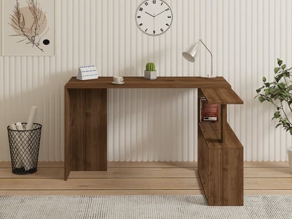 Study Desk Cayko - Valnød