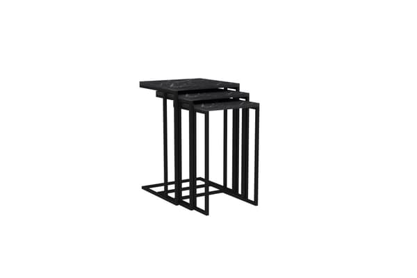 Häckningsbord (3 delar) Black Mermer