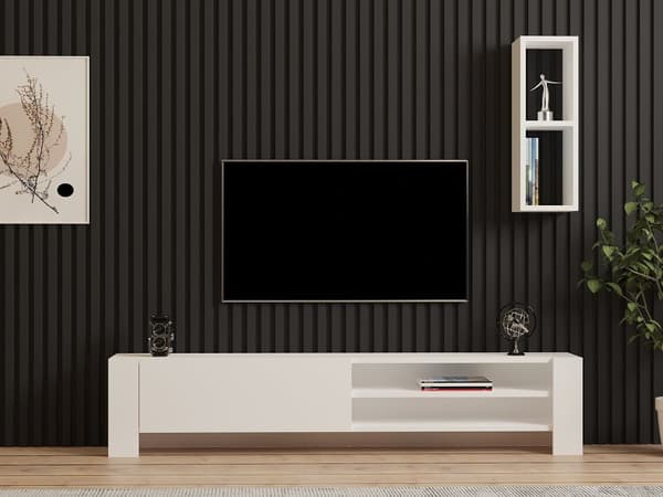 TV-enhet Naz - Hvit