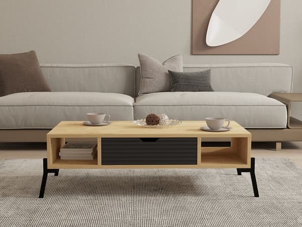 Sohvapöytä Faro - Sapphire Oak, Antracite