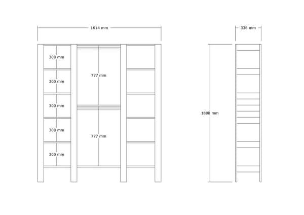 Garderobe City - Hvid