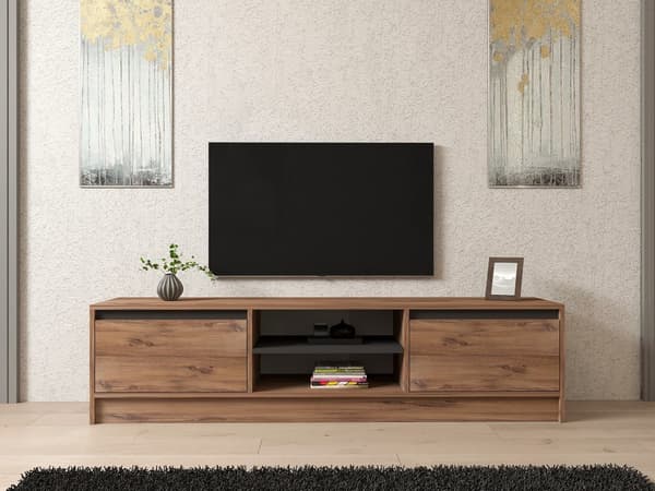 TV-bänk Isıl - Atlantic Pine, antracit
