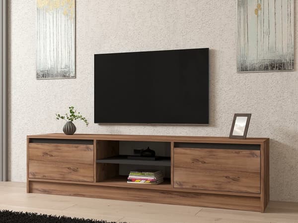 TV-bänk Isıl - Atlantic Pine, antracit