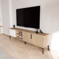 Miniatyrbilde 5 av 7: TV-stativ Tarz - Hvit, Eik