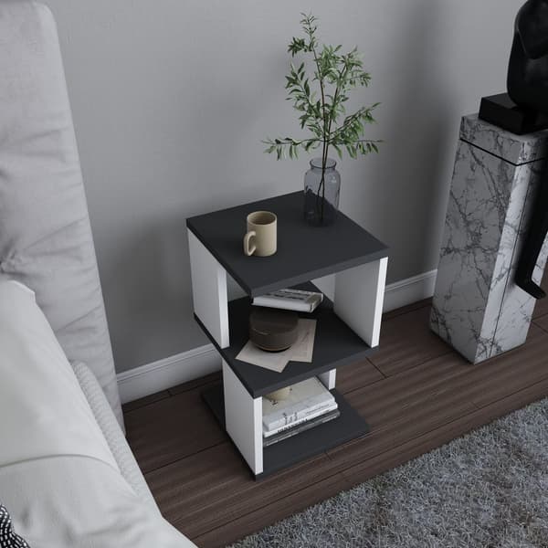 Natbord Carter - antracit, hvid