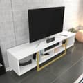 Miniatyrbild 4 av 7: TV-bänk Asal 150 - Vit, Guld