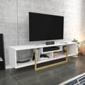 Miniatyrbild 2 av 7: TV-bänk Asal 150 - Vit, Guld