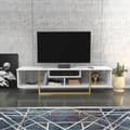 Miniatyrbild 1 av 7: TV-bänk Asal 150 - Vit, Guld