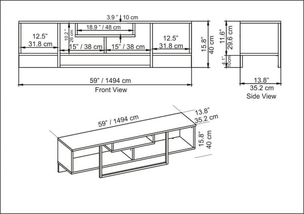 TV Stativ Asal 150 - Sort