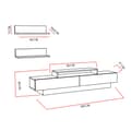 Miniatyrbillede 7 af 7: TV-enhed Lusi - Hvid, Oud Eg