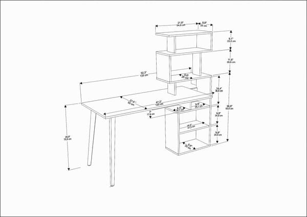 Arbetsbord Vina - Vit