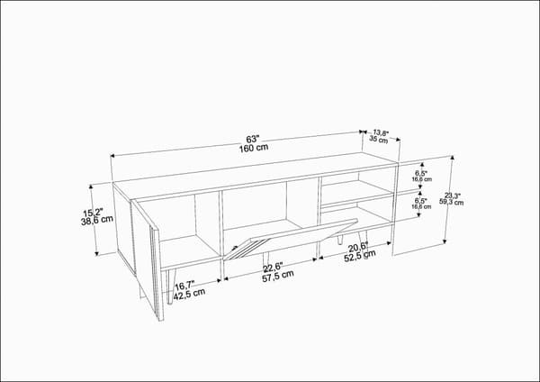 TV-stativ Ronas - Sapphire