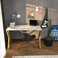 Miniatyrbild 1 av 6: Arbetsbord Gyza - Vit, Guld