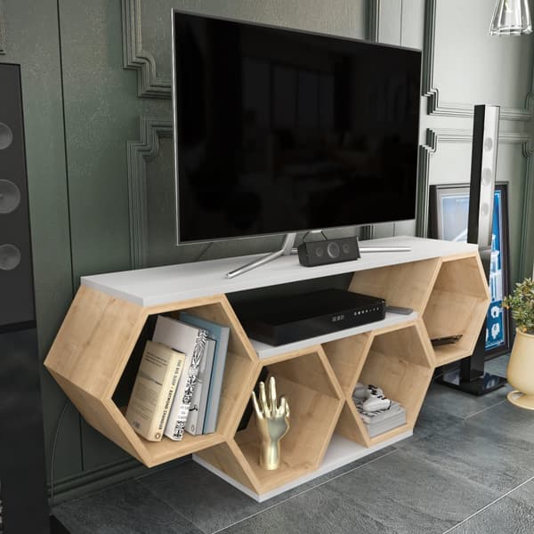 TV-stativ Bal - Hvit, Sonomo