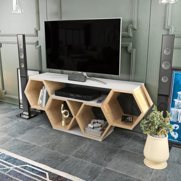 TV-stativ Bal - Hvit, Sonomo