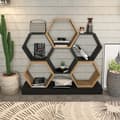 Miniatyrbilde 1 av 6: Bokhylle Cicek - Svart, Eik