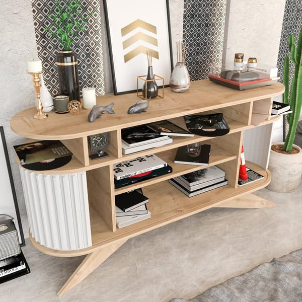 Sideboard Stor - Ek, Vit