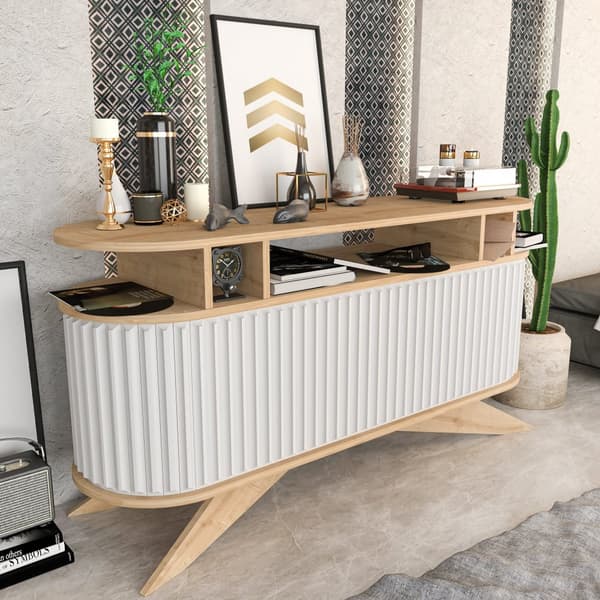 Sideboard Stor - Ek, Vit