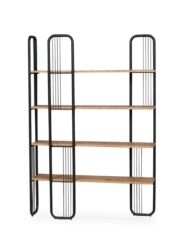 Bokhylle Sierra - Atlantic Pine, Black