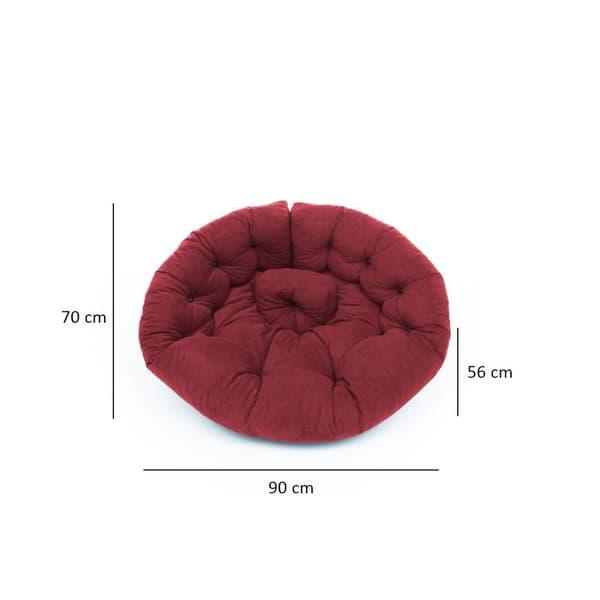 Puff Kiku Large - Claret Rød