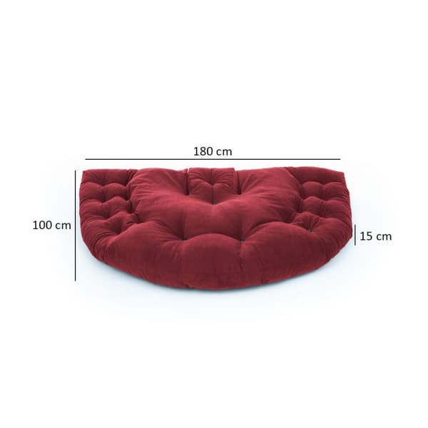 Puff Kiku Large - Claret Rød