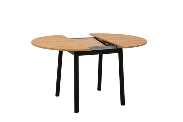 Uttrekkbart spisebord Oliver - Eik, Sort