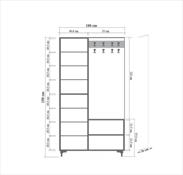 Hall Stand İnci-220