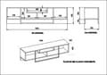 Miniatyrbilde 4 av 4: TV-stativ Asal (150) - Eik, Hvit, Sort