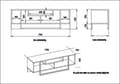 Miniatyrbilde 4 av 4: TV-stativ Asal (120) - Eik, Hvit, Sort