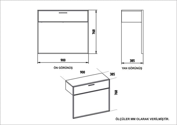 Sideboard Polka - Vit