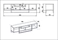 Miniatyrbilde 4 av 4: TV-stativ Asal (150) - Valnøtt, Sort