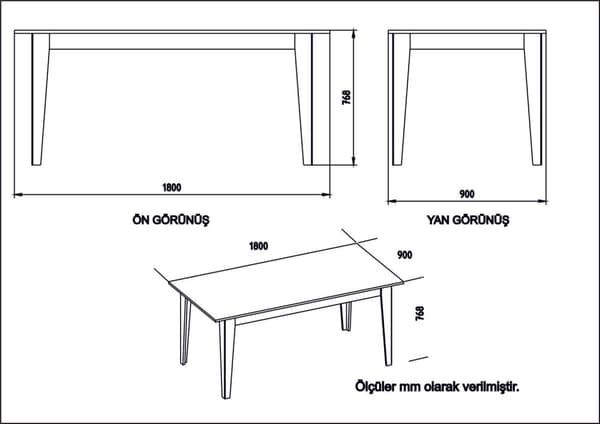 Matbord Polka - Vit
