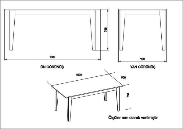 Matbord Polka - Svart