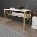 Miniatyrbilde 3 av 6: Studiepult Lona - Hvit, Gull