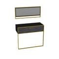 Miniatyrbild 3 av 6: Sideboard Polka Aynalı - Svart