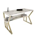 Miniatyrbild 5 av 6: Study Desk Wake - Vit, Guld