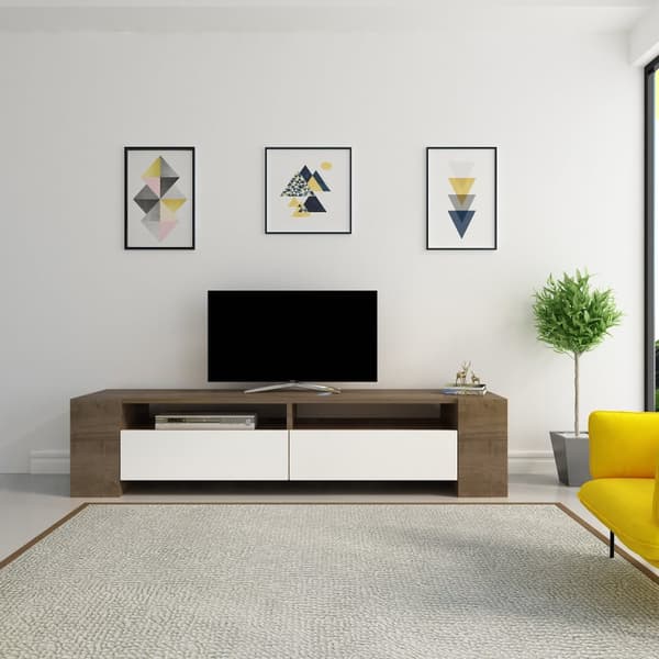TV Stand Sosruko - Valnød, Hvid
