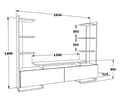 Miniatyrbilde 5 av 5: TV-stativ Ava - Hvit, Eik