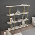 Miniatyrbilde 3 av 6: Bokhylle Moss - Hvit, Gull