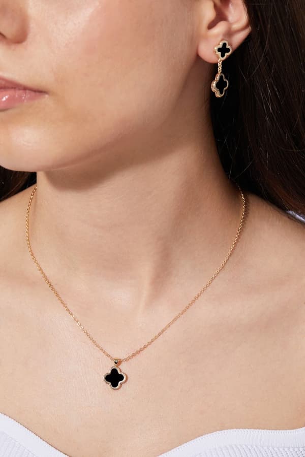 Metall Halsband & Örhängen Set CSET9824