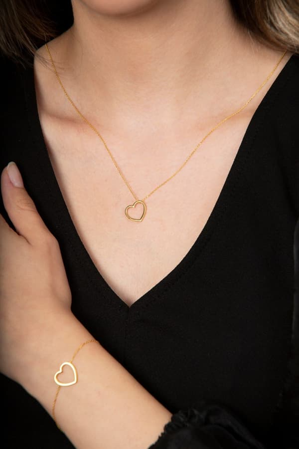Silver Halsband & Armband Set ELKSLVR7254A