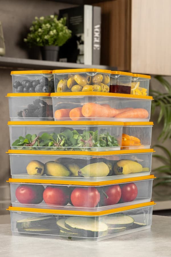 Förvaringsboxsats (10 delar) YBLLA10LU - Orange