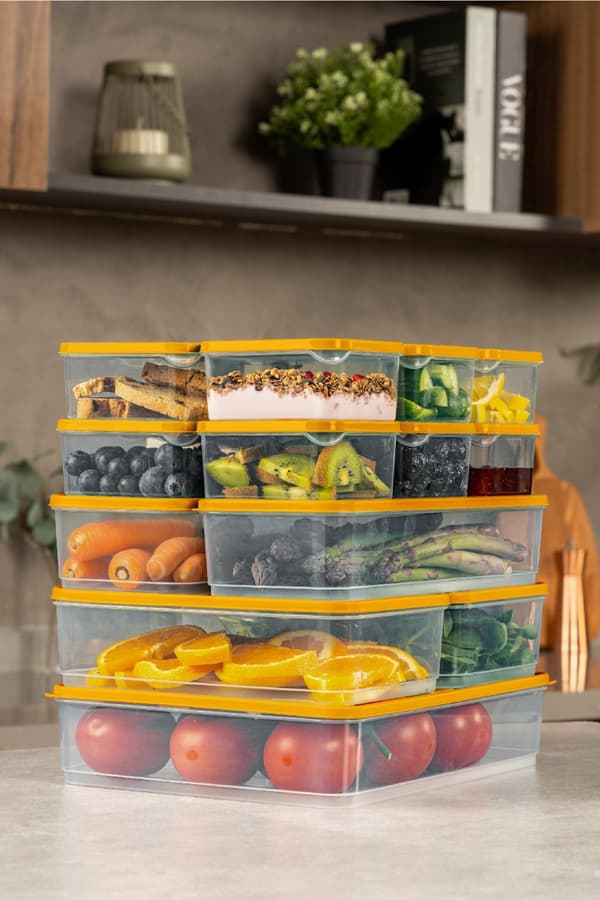 Förvaringsboxsats (15 delar) YBLLA15LI - Orange