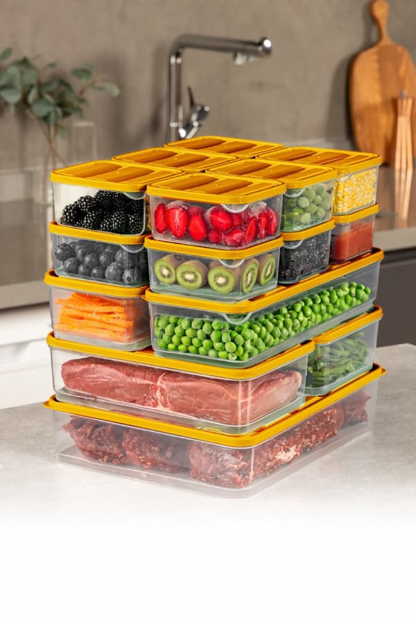 Förvaringsboxsats (15 delar) YBLLA15LI - Orange