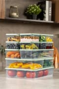 Miniatyrbild 2 av 3: Förvaringsboxsats (17 delar) YBLLA17LI - Mint