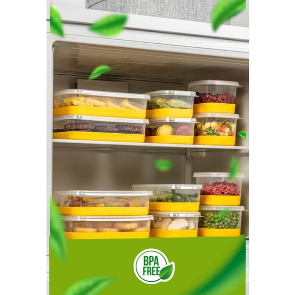 Kylskåpsuppsättning (12 delar) 4A4B4C - Gul