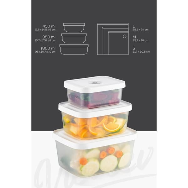 Förvaringsboxsats (4 delar) VCC-4-PMP - Transparent
