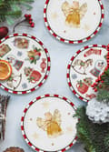 Miniatyrbild 1 av 4: Keramiska desserttallrikar (6 delar) NEW029