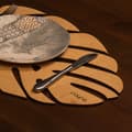 Miniatyrbillede 4 af 5: Bordmåttesæt af træ (4 stykker) Monstera - honning